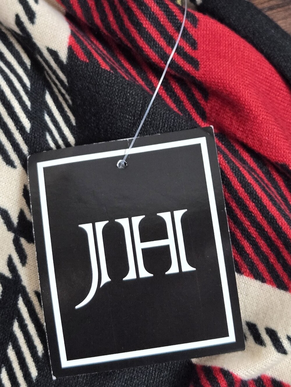 NWT Jessica Howard 3X Red Black Plaid Bell Sleeve A-Line Shift Dress Christmas - Picture 5 of 8
